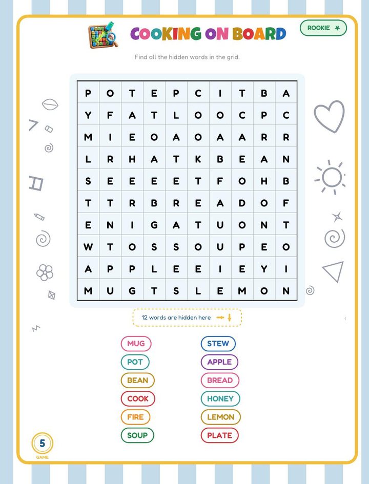 The word search — Pirates and Treasure
