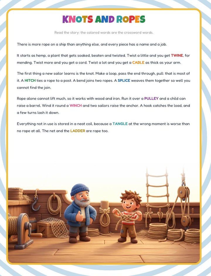 The reading page — Pirates and Treasure