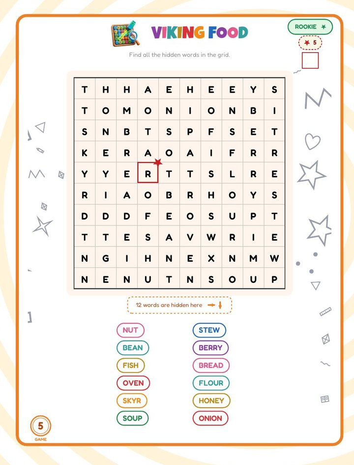 The word search — Vikings
