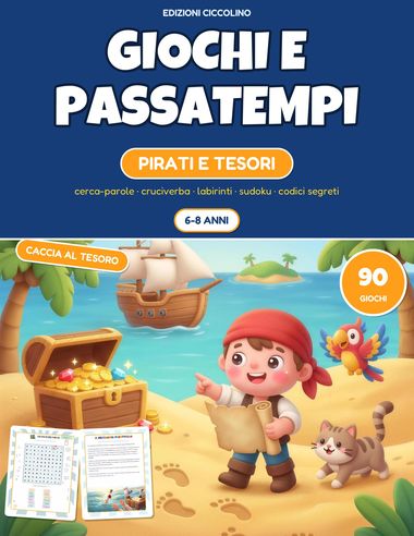 Giochi e passatempi per bambini 6-8 anni — Pirati e tesori